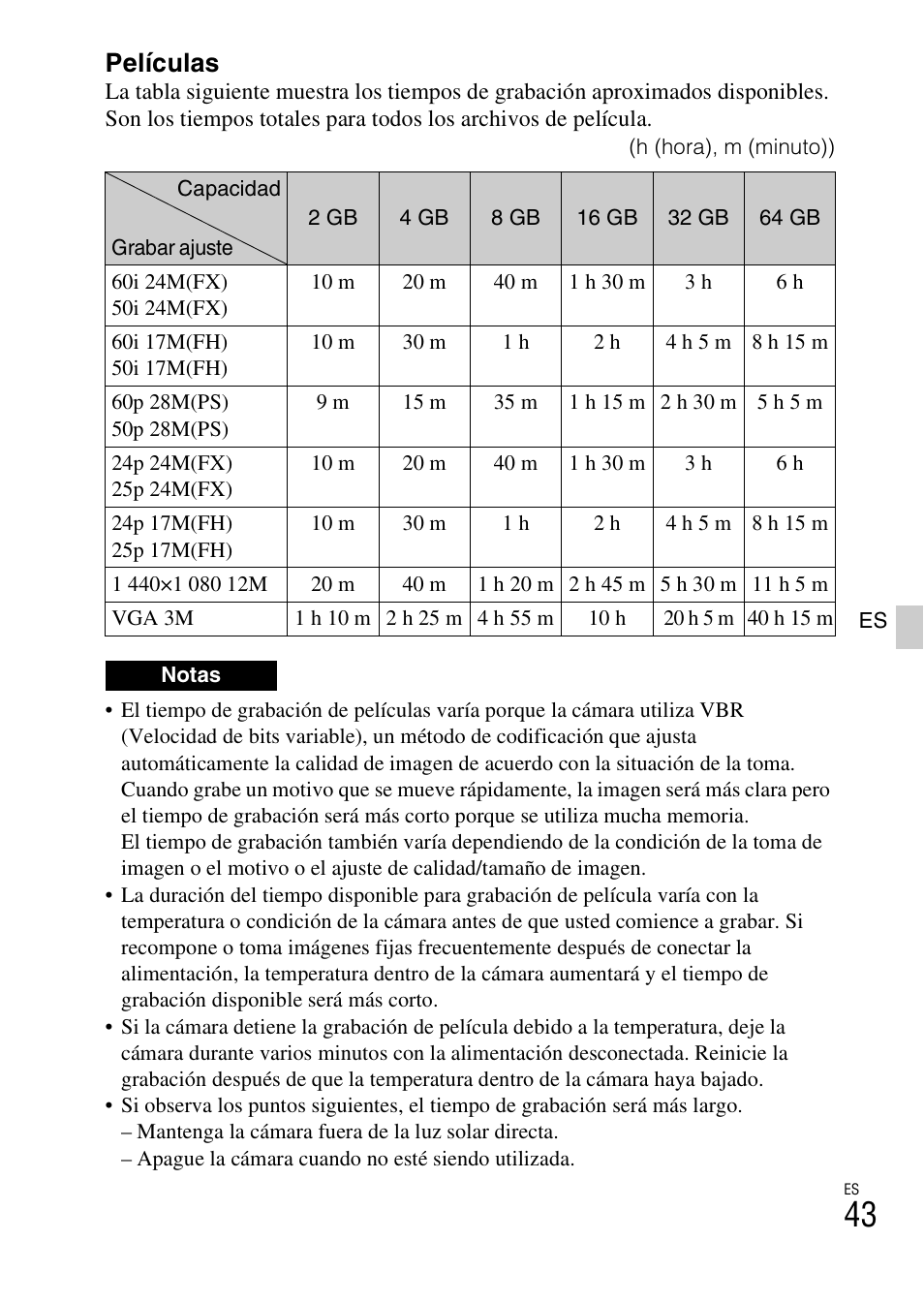 Películas | Sony NEX-6L User Manual | Page 235 / 627