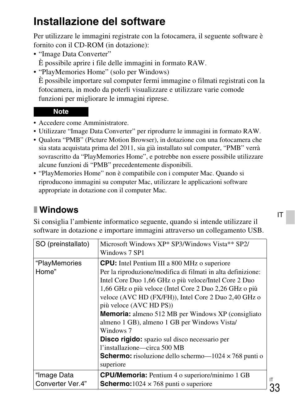 Importazione di immagini nel computer, Installazione del software, Xwindows | Sony NEX-6L User Manual | Page 285 / 627