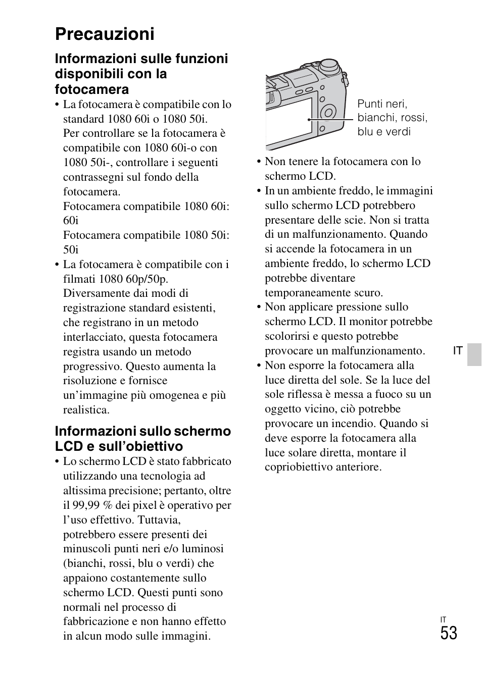 Precauzioni | Sony NEX-6L User Manual | Page 305 / 627