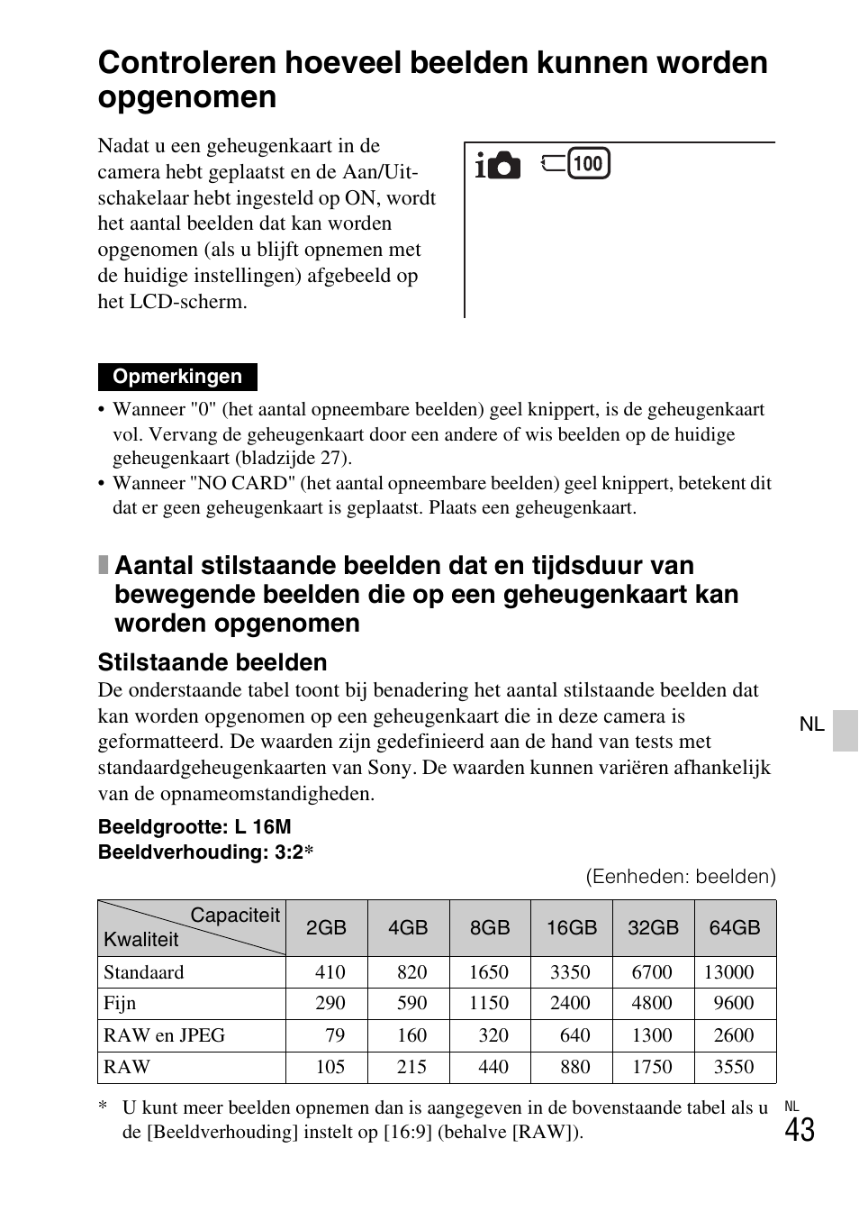 Overige, Stilstaande beelden | Sony NEX-6L User Manual | Page 421 / 627