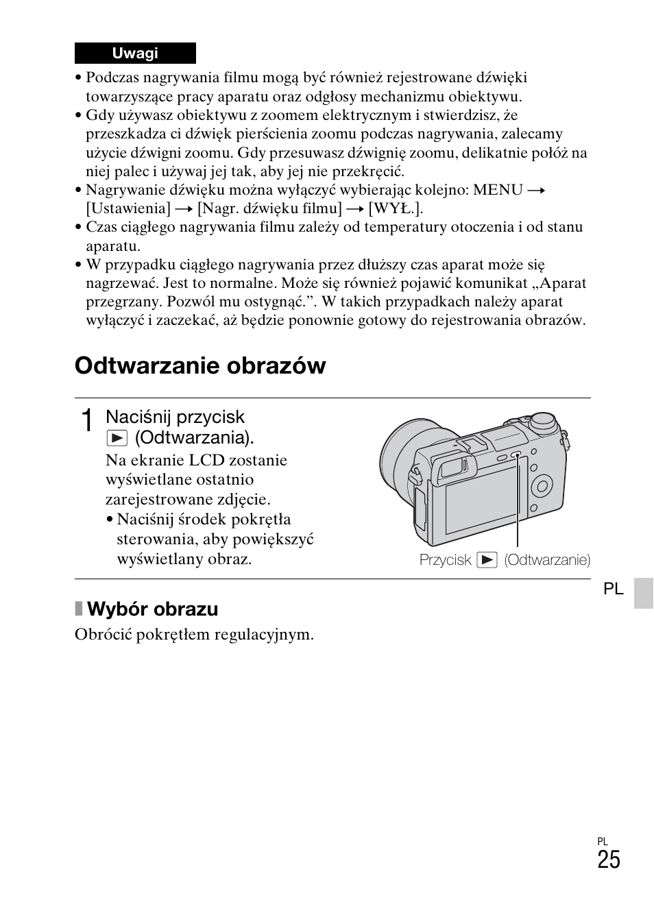 Odtwarzanie obrazów, Xwybór obrazu | Sony NEX-6L User Manual | Page 463 / 627