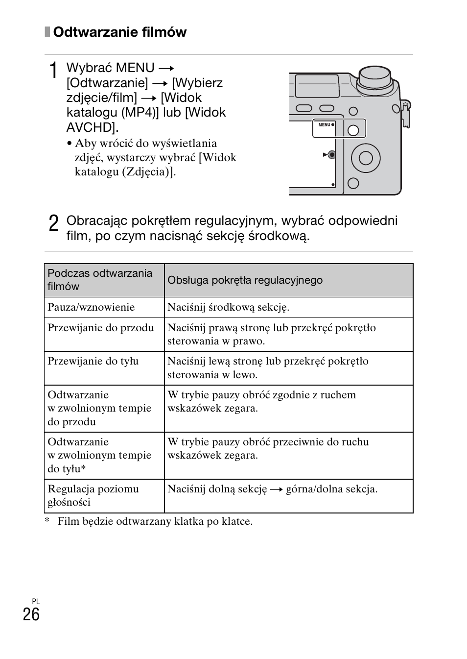 Xodtwarzanie filmów | Sony NEX-6L User Manual | Page 464 / 627