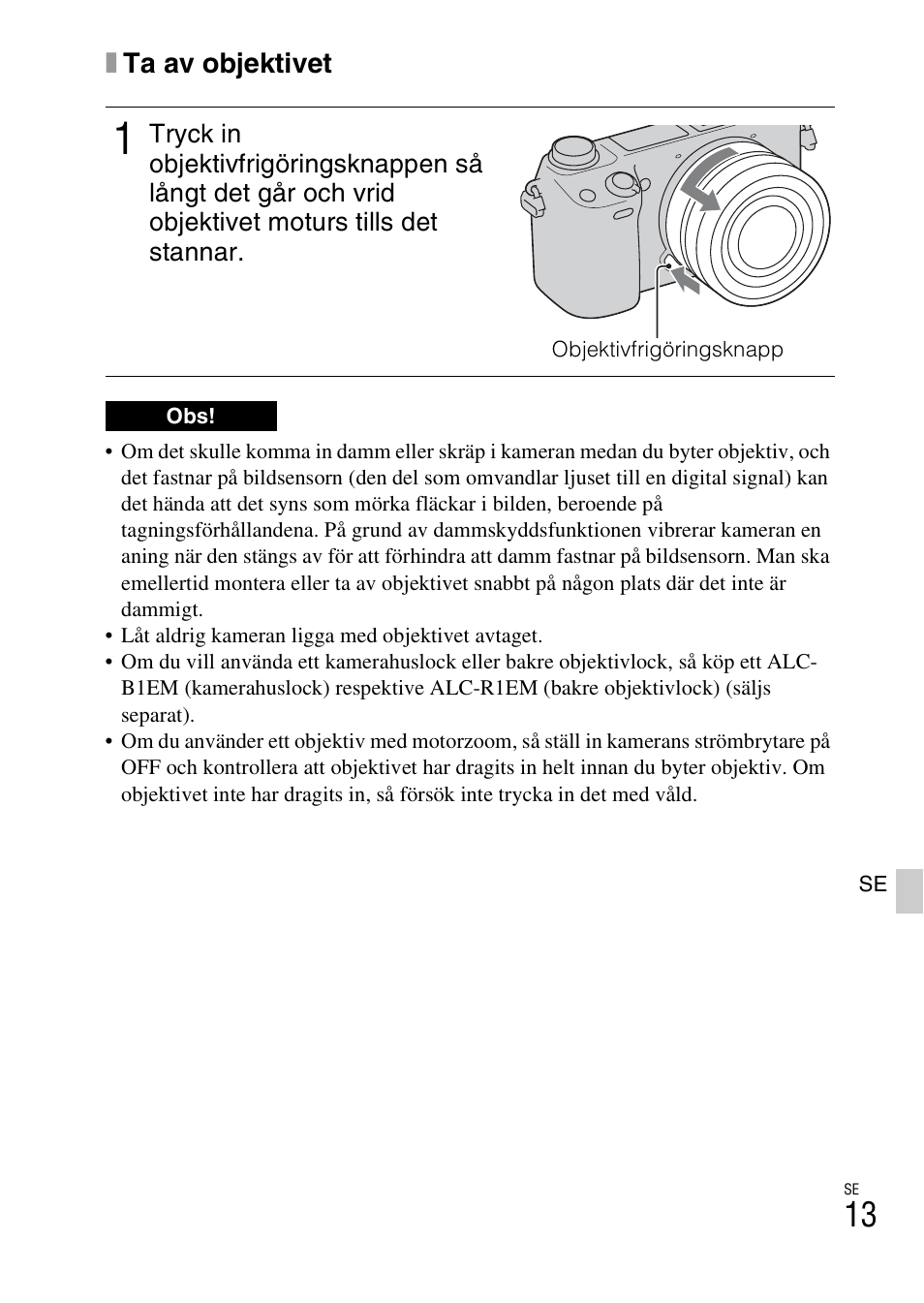 Xta av objektivet | Sony NEX-6L User Manual | Page 513 / 627