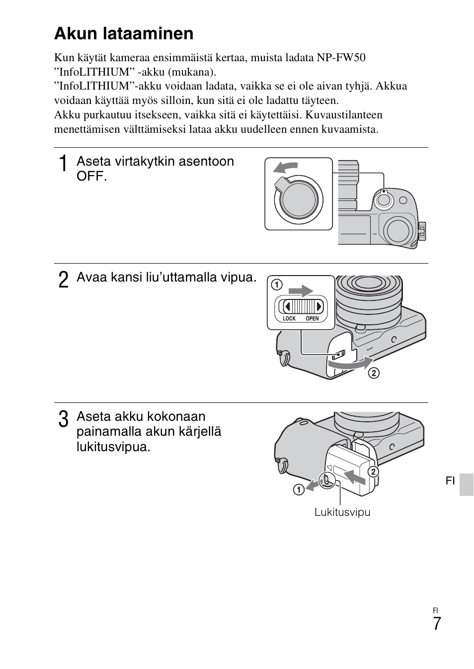 Akun lataaminen | Sony NEX-6L User Manual | Page 537 / 627