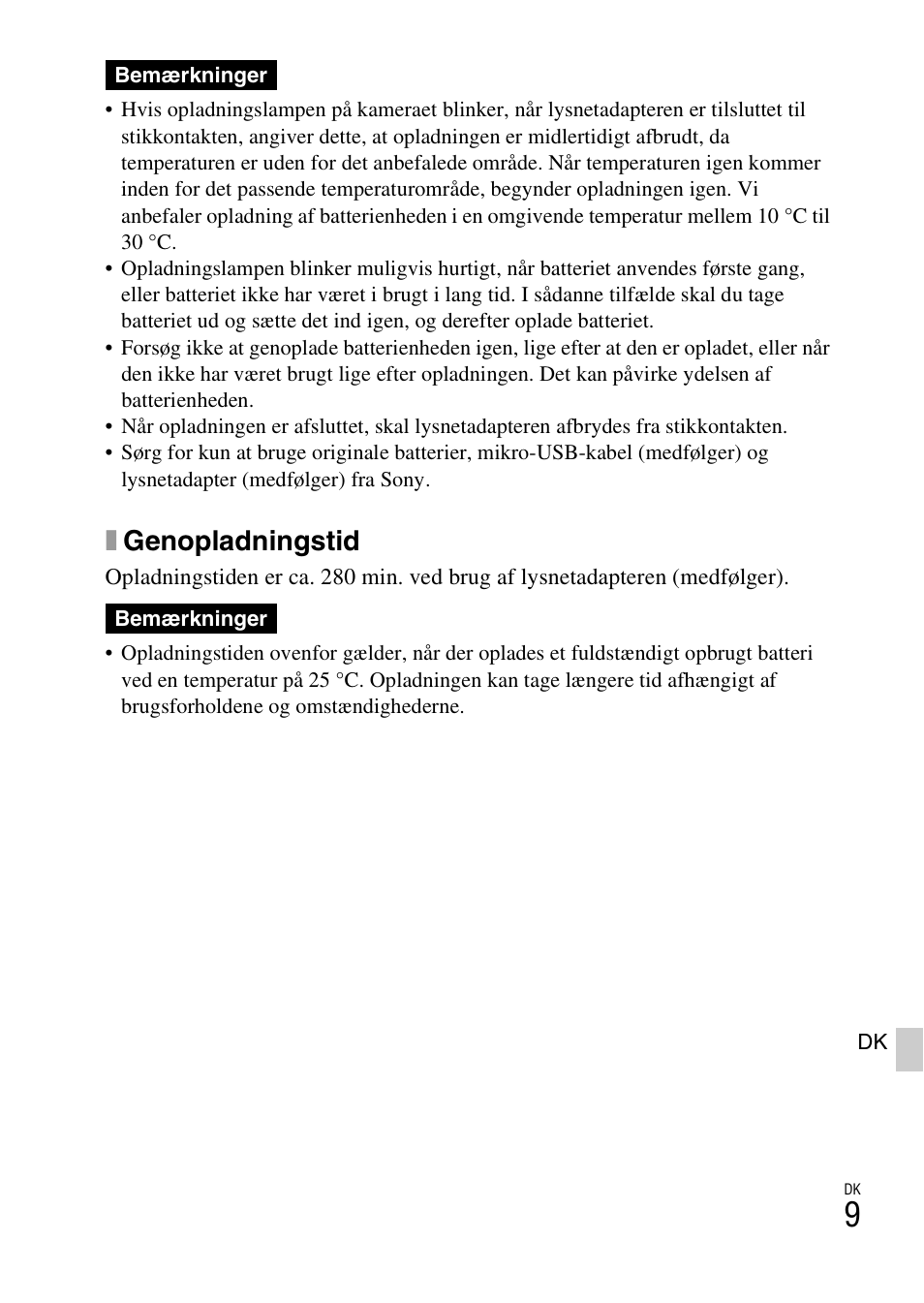 Xgenopladningstid | Sony NEX-6L User Manual | Page 599 / 627