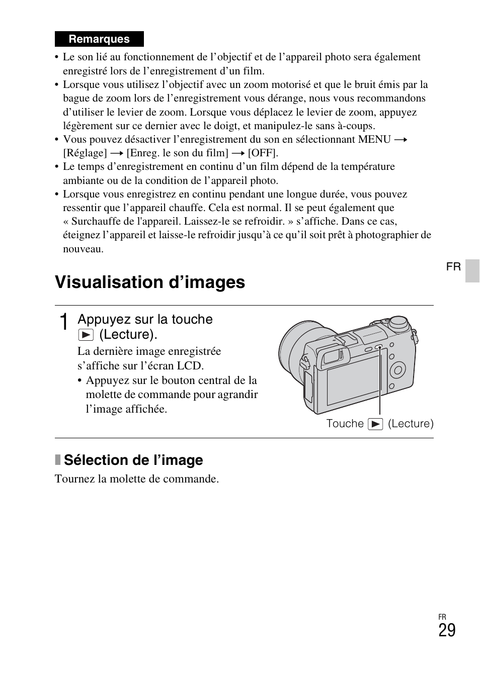 Visualisation d’images, Xsélection de l’image | Sony NEX-6L User Manual | Page 91 / 627