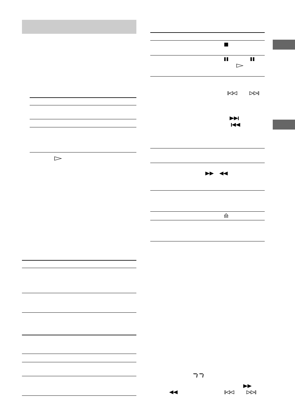 Riproduzione del cd, Operazioni per la riproduzione ripetuta, Altre operazioni | Sony CDP-XE370 User Manual | Page 81 / 108