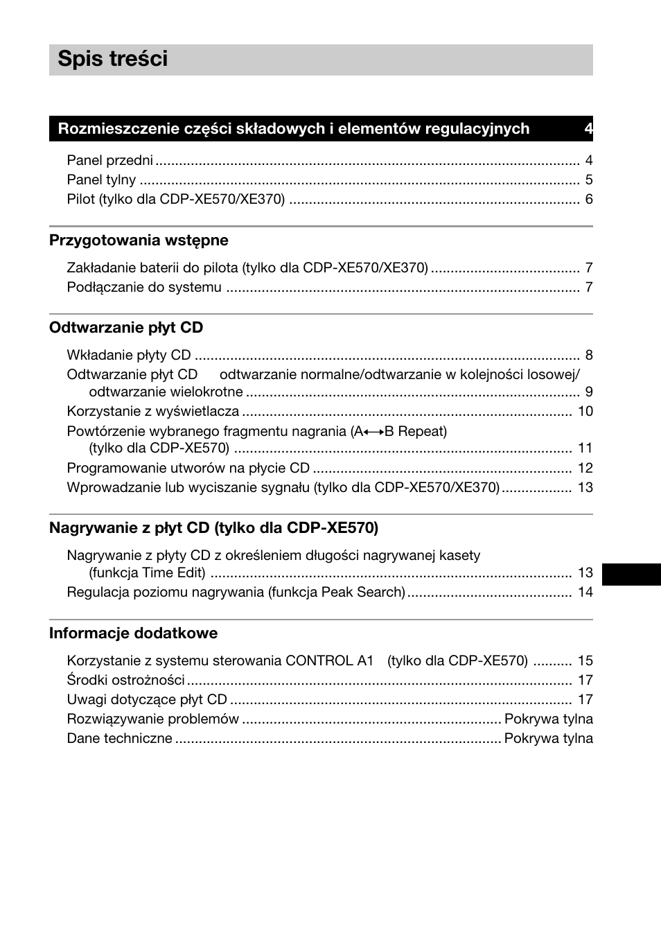 Sony CDP-XE370 User Manual | Page 93 / 108