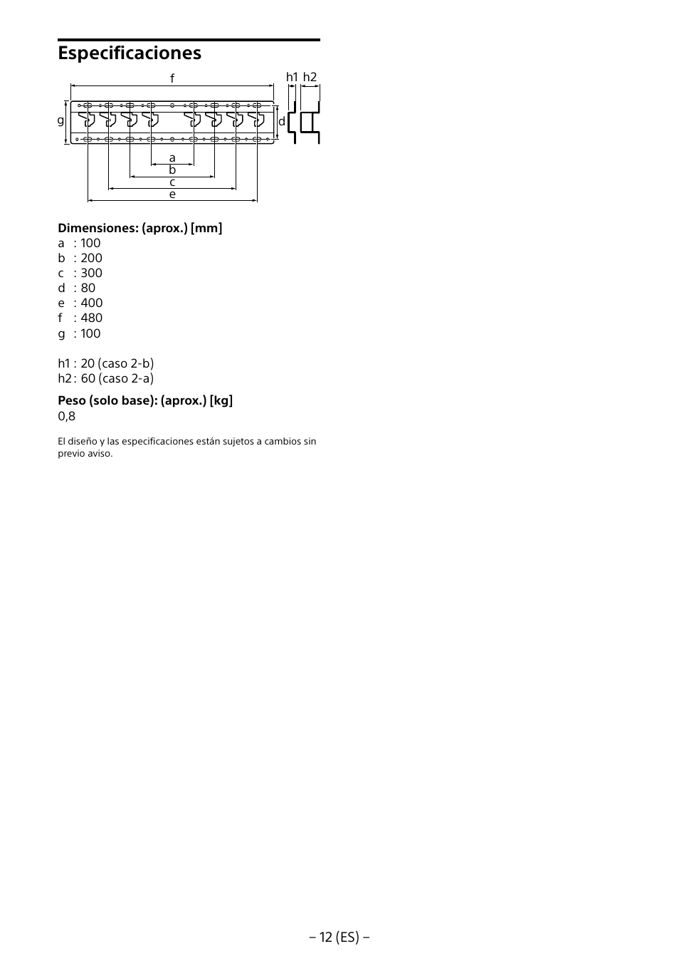 Especificaciones | Sony KDL-55W805B User Manual | Page 34 / 321