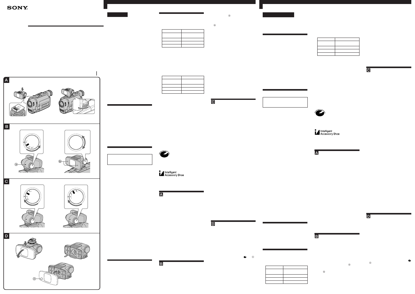 Sony HVL-IRH User Manual | 2 pages