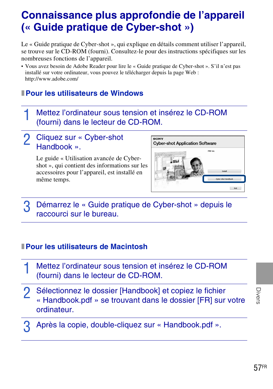 Sony DSC-T90 User Manual | Page 57 / 120