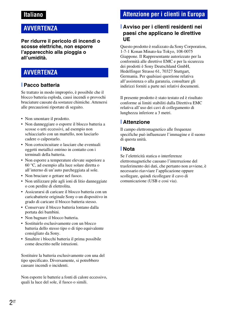 Italiano | Sony DSC-T90 User Manual | Page 64 / 120