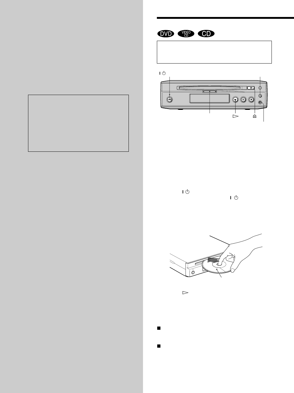Riproduzione di dischi, Discs afspelen | Sony DVP-F11 User Manual | Page 18 / 136