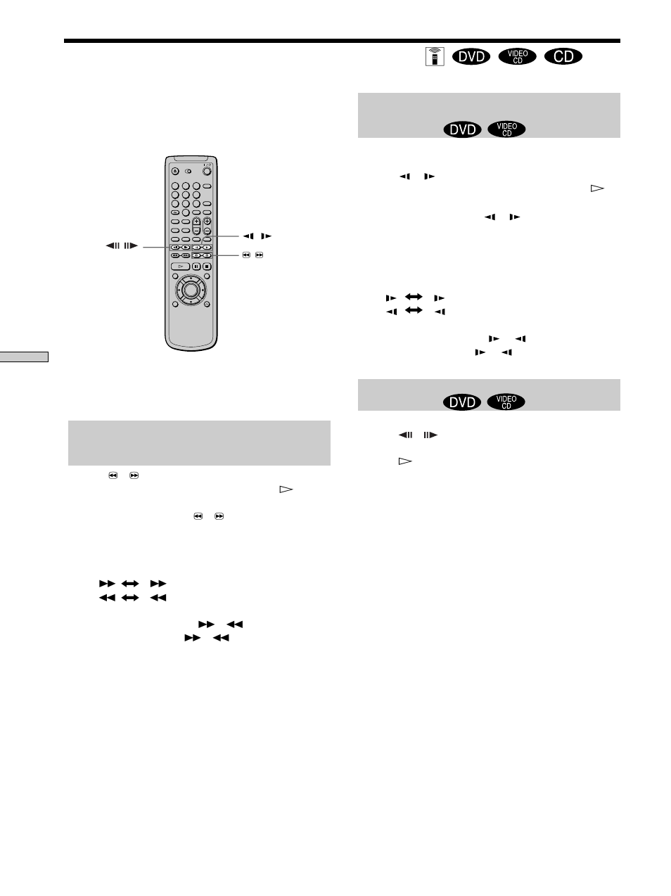 Ricerca di un punto specifico sul disco, Zoeken naar een bepaald punt op een disc, Ricerca di un punto specifico sul disco z | Sony DVP-F11 User Manual | Page 20 / 136