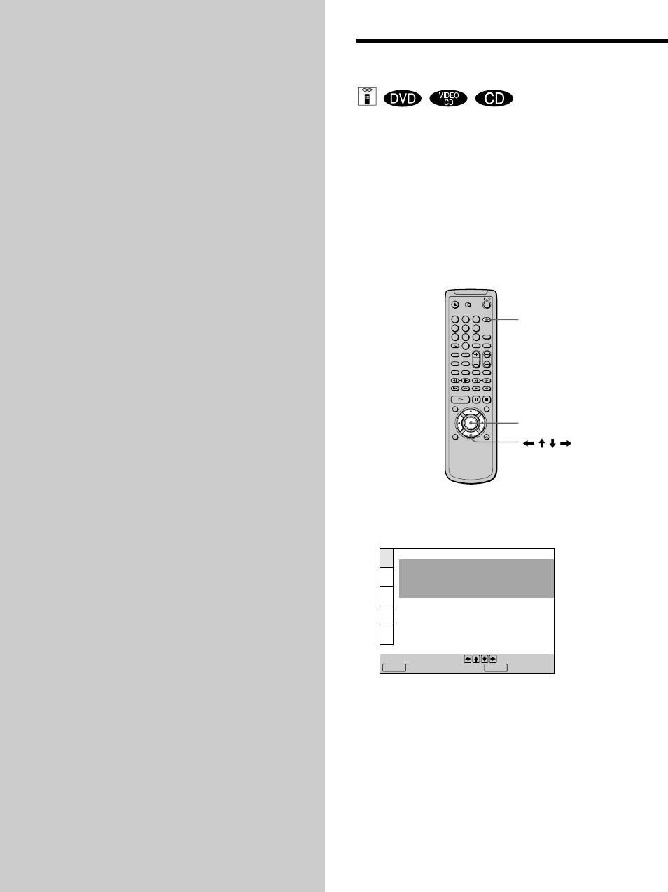 Impostazioni e regolazioni, Utilizzo del display di impostazione, Instellingen en afstellingen | Met behulp van het instelscherm, Utilizzo del display di impostazione z | Sony DVP-F11 User Manual | Page 42 / 136