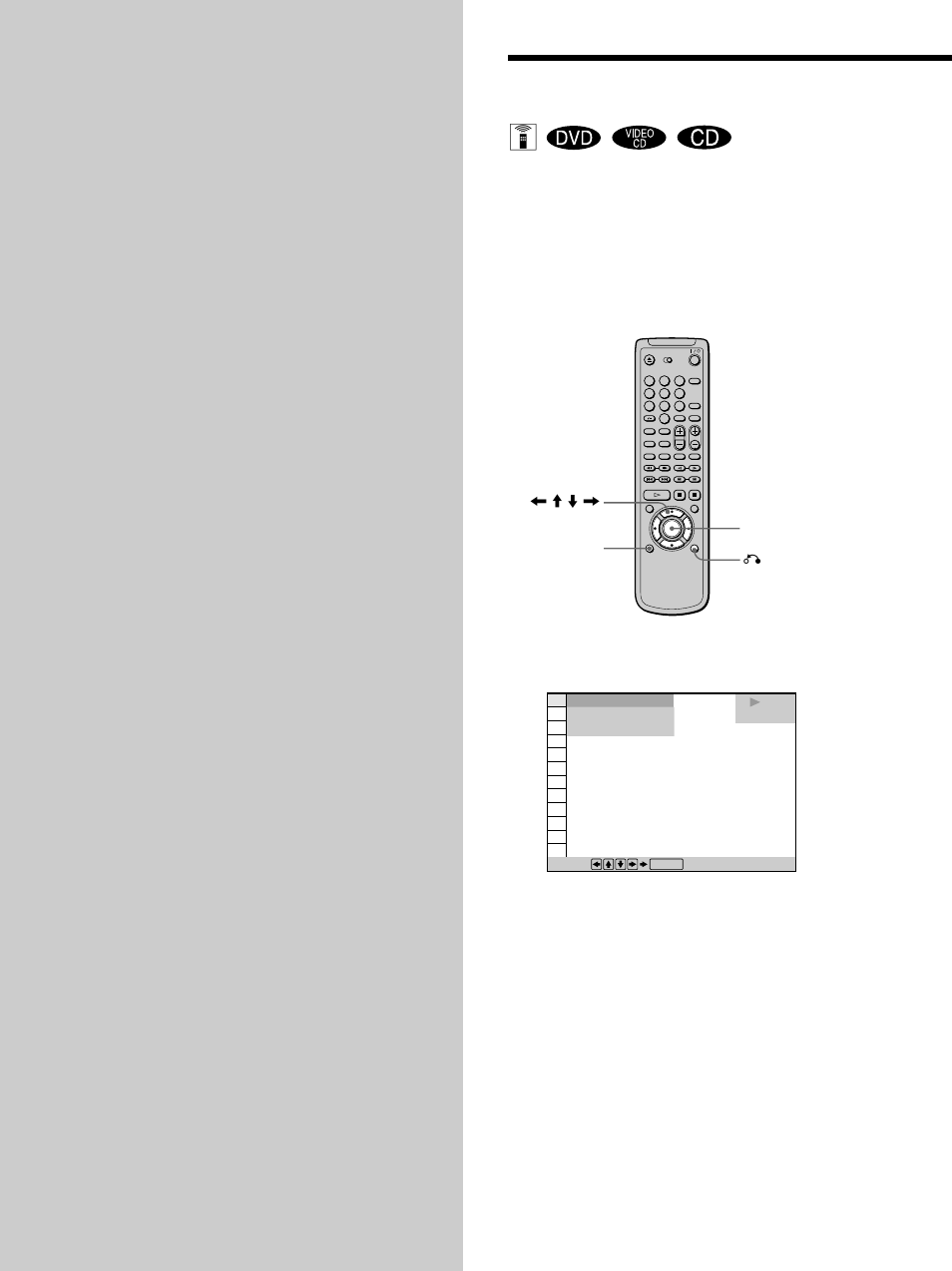 Gebruik van het bedieningsmenuscherm z | Sony DVP-F11 User Manual | Page 92 / 136