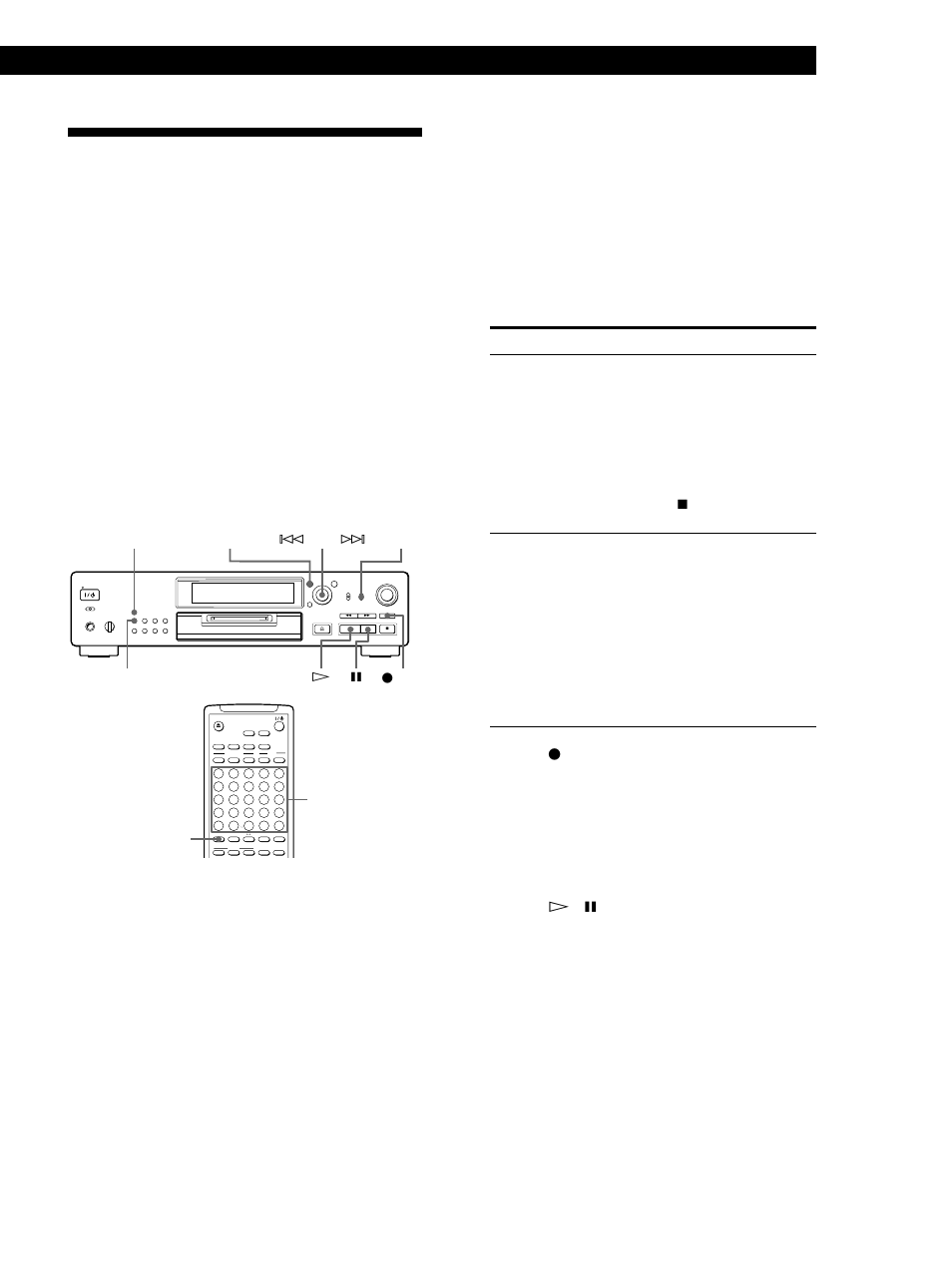 Continua), Inserire un minidisco registrabile, Tasti numerici | Sony MDS-JB920 User Manual | Page 149 / 172