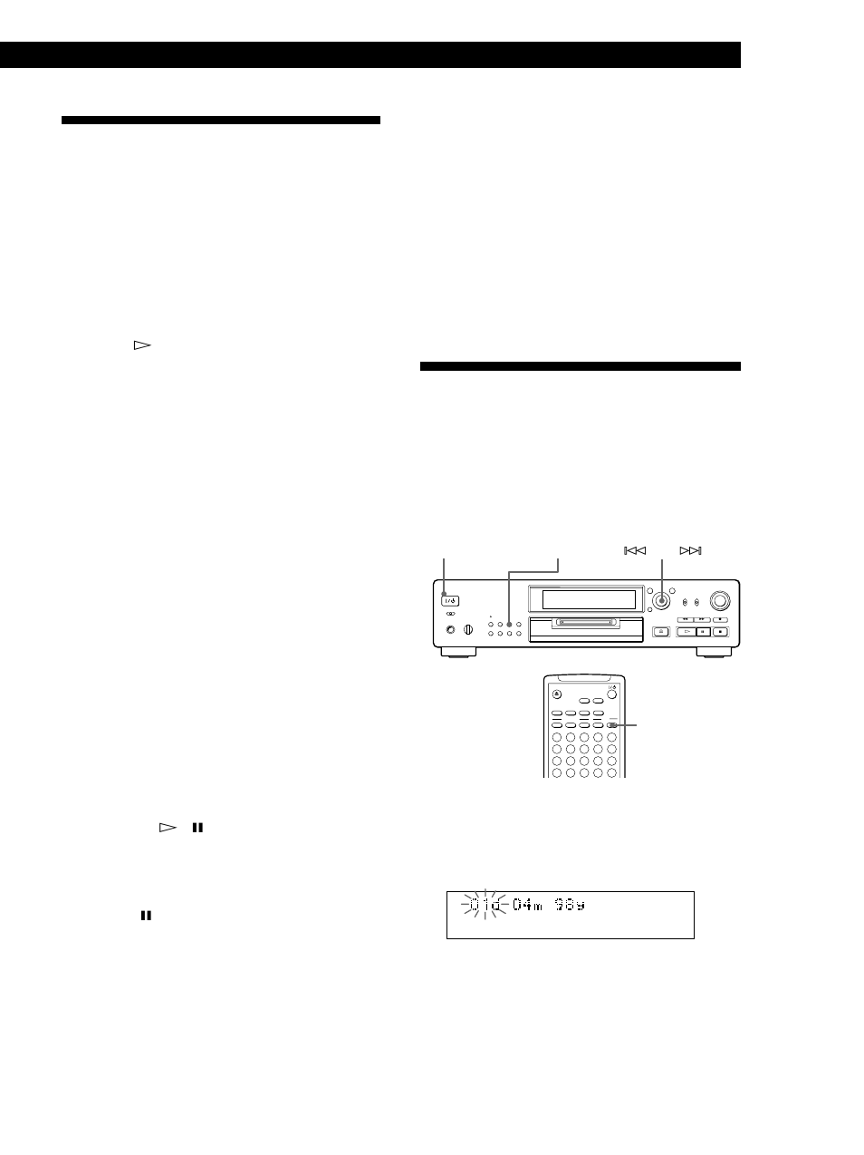 Ajuste del reloj, Preparativos, Selección automática de función | Grabación sincronizada, Continúa), Notas, Date present, Scroll/clock set standby ≠ ams | Sony MDS-JB920 User Manual | Page 63 / 172