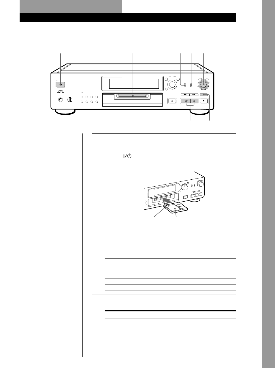 Grabación de un minidisco, Operaciones básicas, Operaciones básicas 9 | Presione 1/u. el indicador standby se apagará, Continúa) | Sony MDS-JB920 User Manual | Page 65 / 172