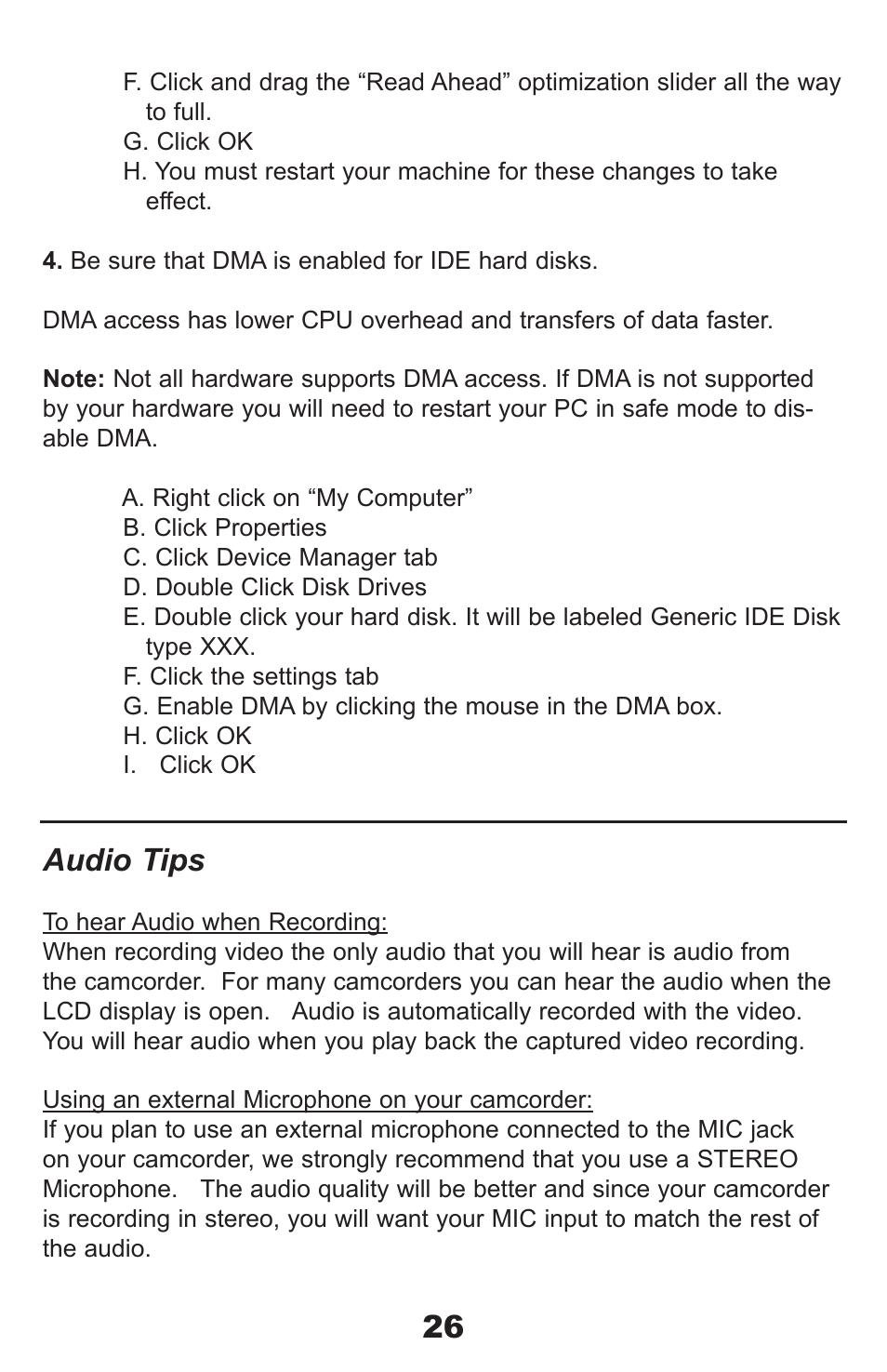 Audio tips | ADS Technologies ProDVD API-408 User Manual | Page 26 / 34