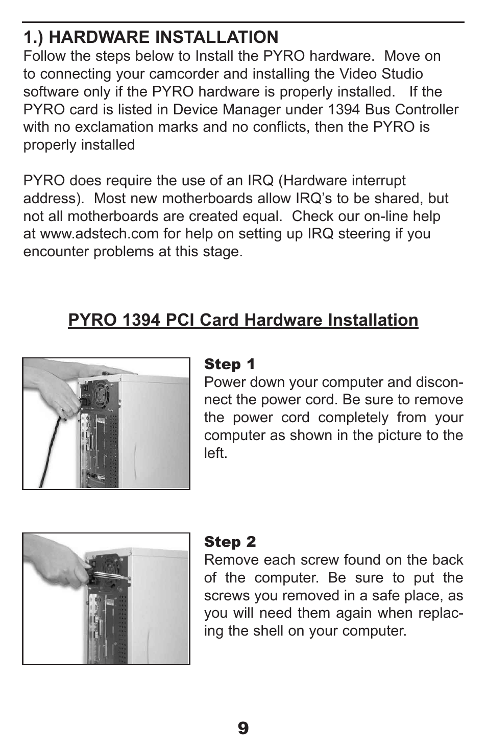 ADS Technologies ProDVD API-408 User Manual | Page 9 / 34
