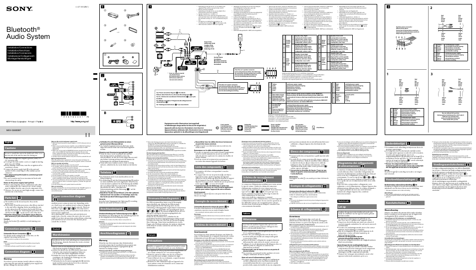 Sony MEX-GS600BT User Manual | 2 pages