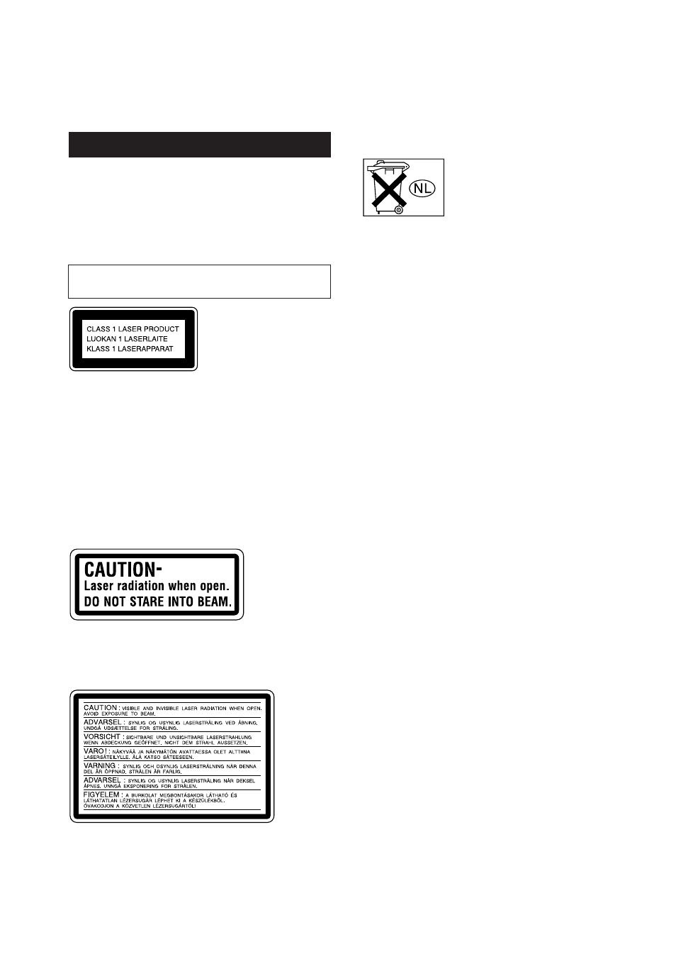 Attenzione | Sony DHC-FL5D User Manual | Page 150 / 224
