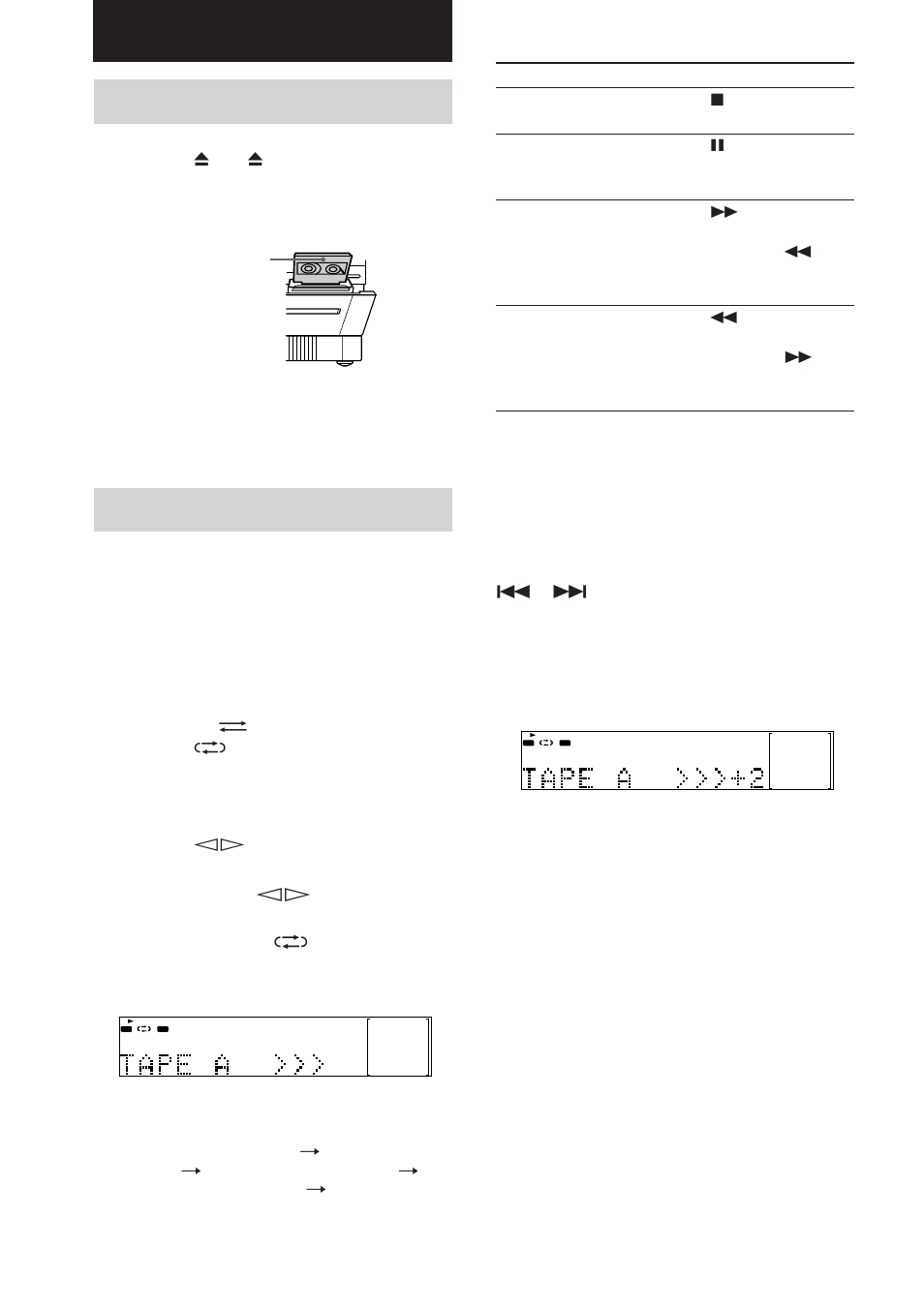 Inserimento di un nastro, Riproduzione di un nastro, Nastri | Sony DHC-FL5D User Manual | Page 192 / 224