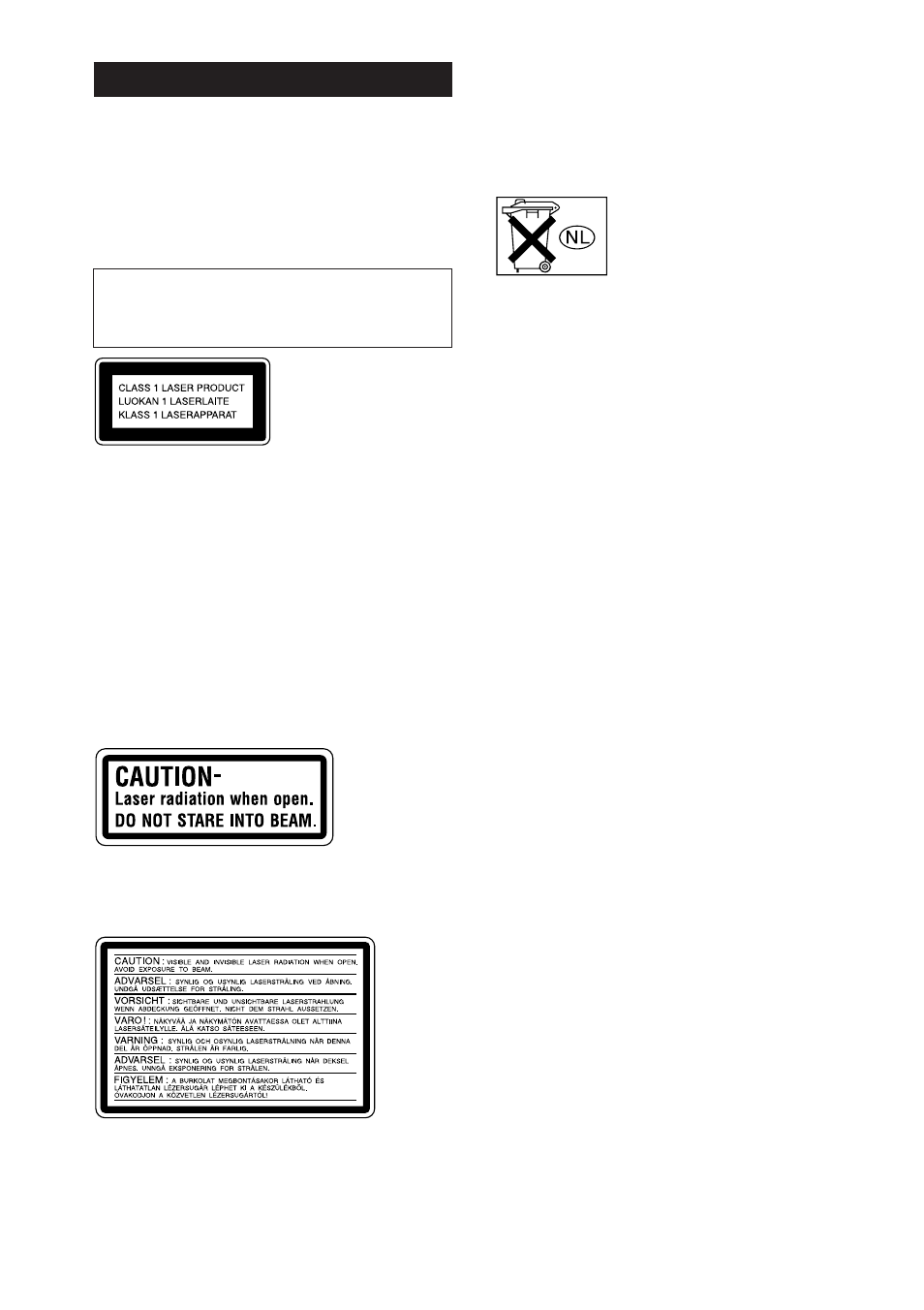 Vorsicht | Sony DHC-FL5D User Manual | Page 2 / 224