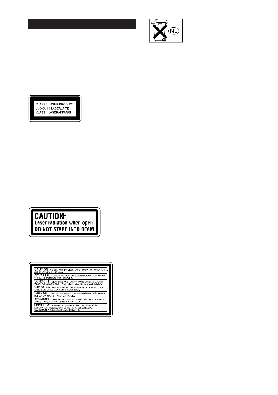 Waarschuwing | Sony DHC-FL5D User Manual | Page 76 / 224