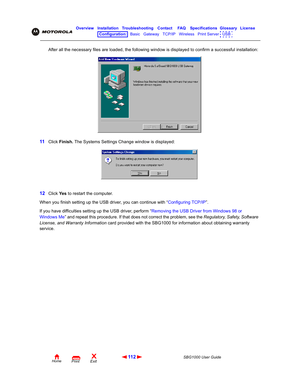 ADS Technologies Wireless Cable Modem Gateway SBG1000 User Manual | Page 118 / 161