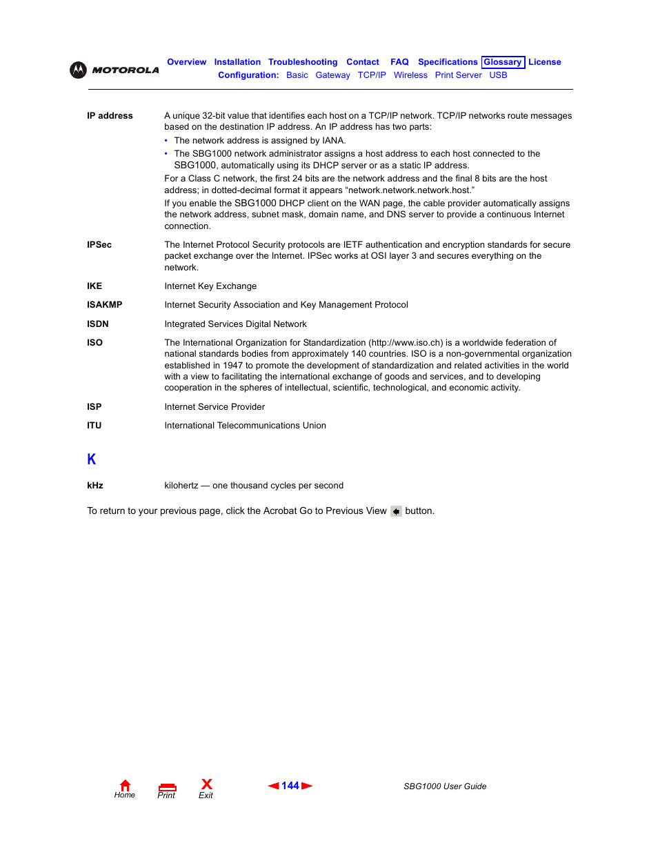 Isdn, Ipsec | ADS Technologies Wireless Cable Modem Gateway SBG1000 User Manual | Page 150 / 161