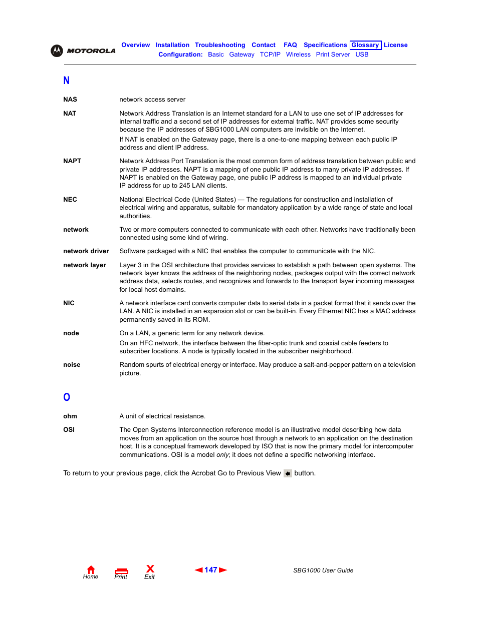 K nodes t, Osi l, Nic add | ADS Technologies Wireless Cable Modem Gateway SBG1000 User Manual | Page 153 / 161