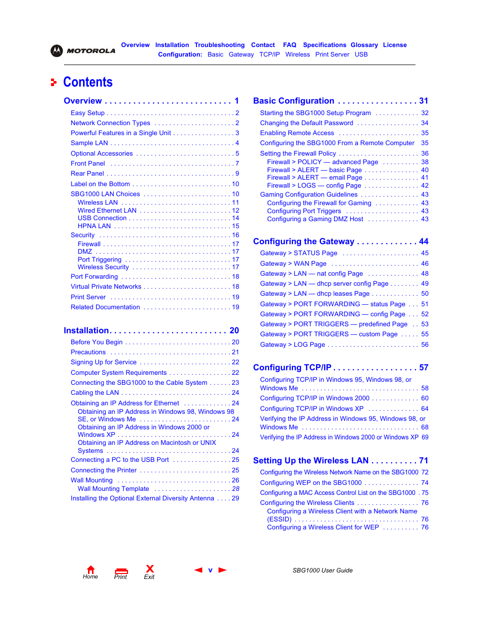 ADS Technologies Wireless Cable Modem Gateway SBG1000 User Manual | Page 5 / 161