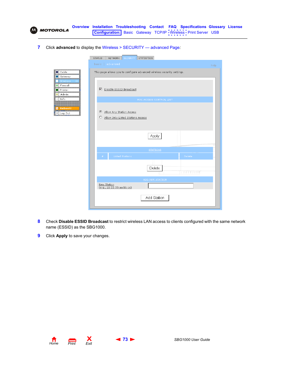 ADS Technologies Wireless Cable Modem Gateway SBG1000 User Manual | Page 79 / 161