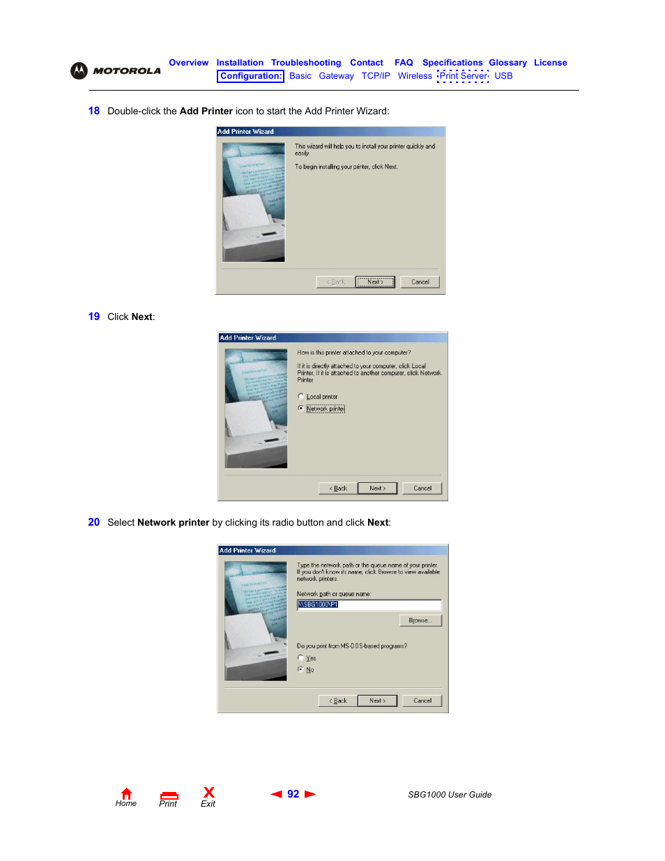 ADS Technologies Wireless Cable Modem Gateway SBG1000 User Manual | Page 98 / 161