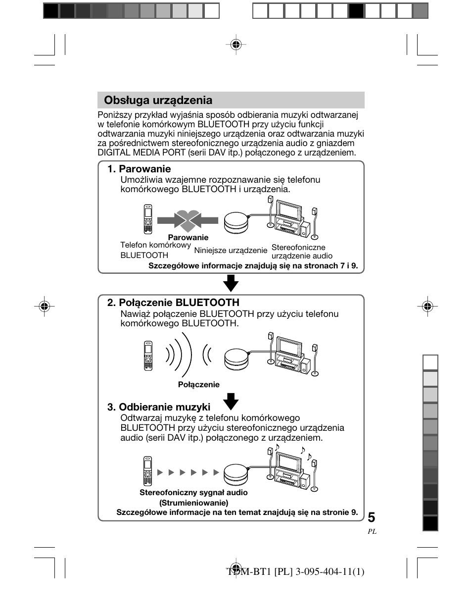 Obsługa urządzenia | Sony TDM-BT1 User Manual | Page 103 / 116