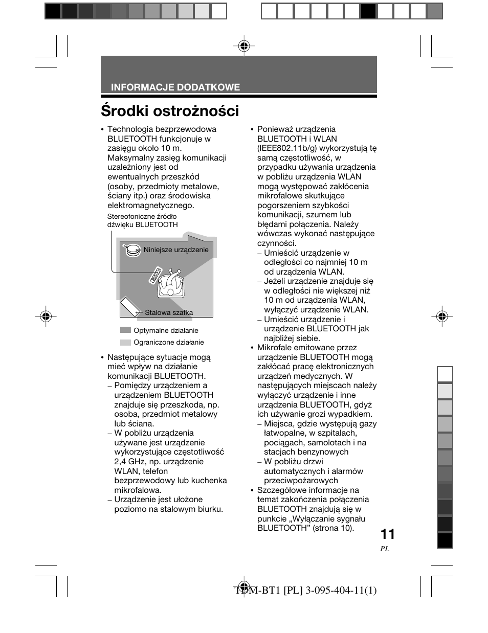Informacje dodatkowe, Środki ostrożności, Informacje | Dodatkowe | Sony TDM-BT1 User Manual | Page 109 / 116