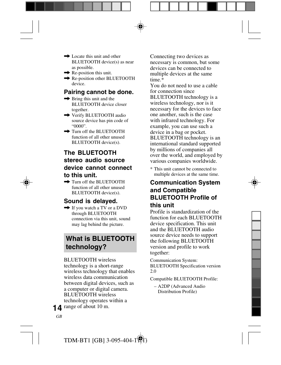 What is bluetooth technology, What is bluetooth, Technology | Sony TDM-BT1 User Manual | Page 14 / 116