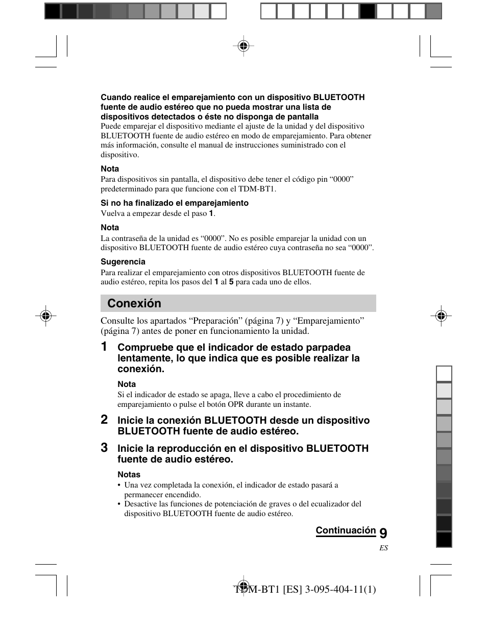Conexión | Sony TDM-BT1 User Manual | Page 79 / 116