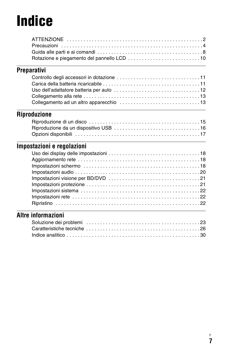 Indice | Sony BDP-SX1 User Manual | Page 129 / 184