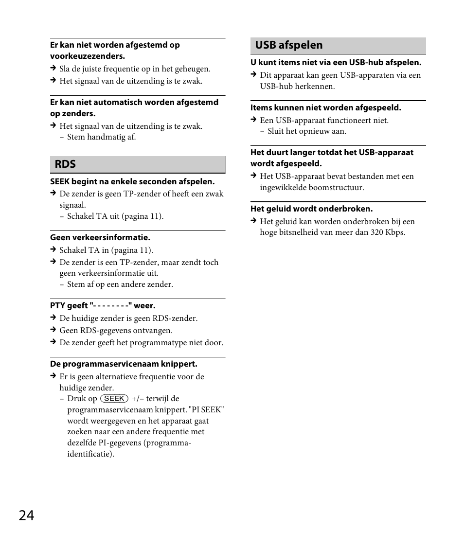 Usb afspelen | Sony DSX-A30 User Manual | Page 126 / 132