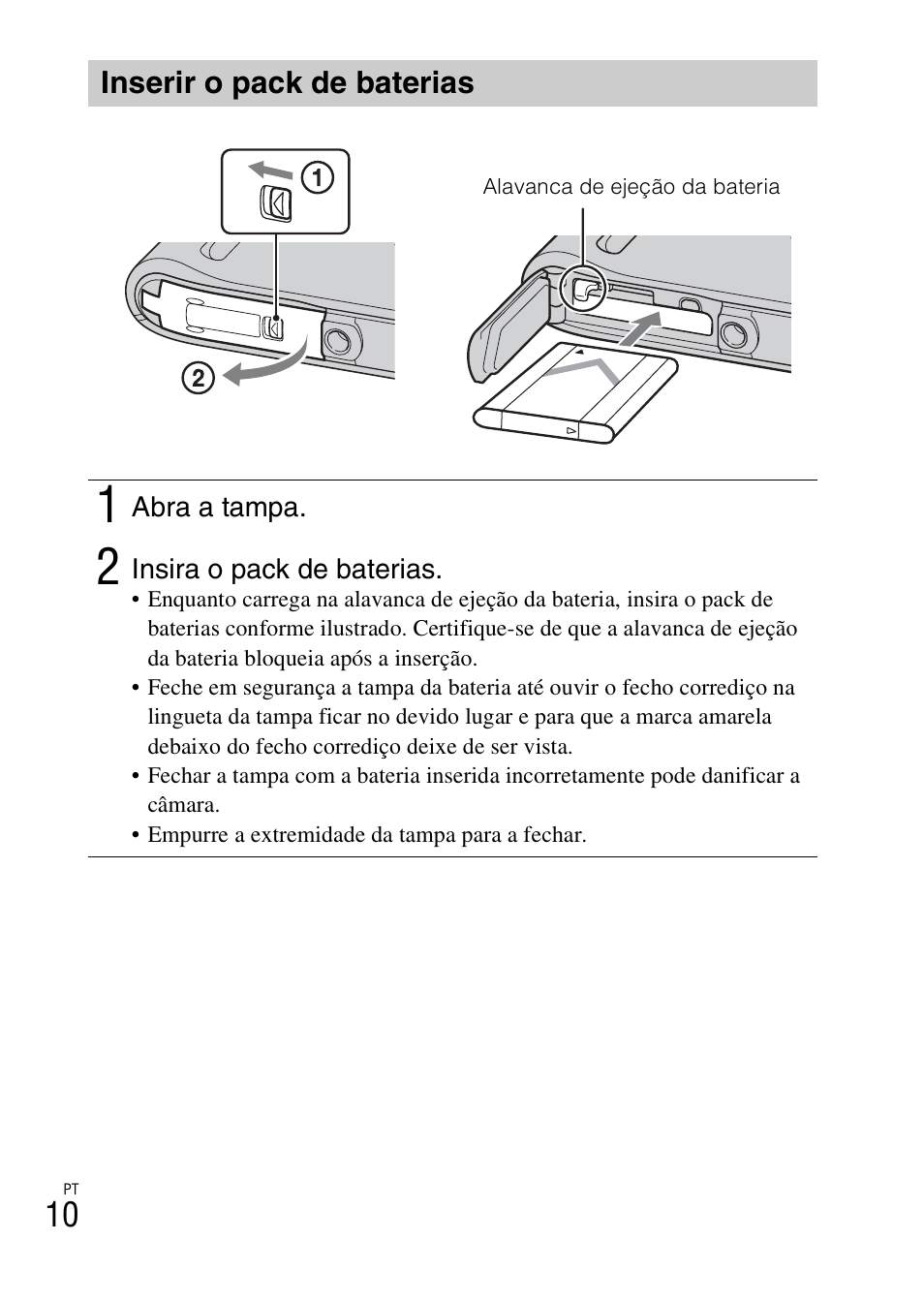 Inserir o pack de baterias | Sony DSC-TF1 User Manual | Page 138 / 579