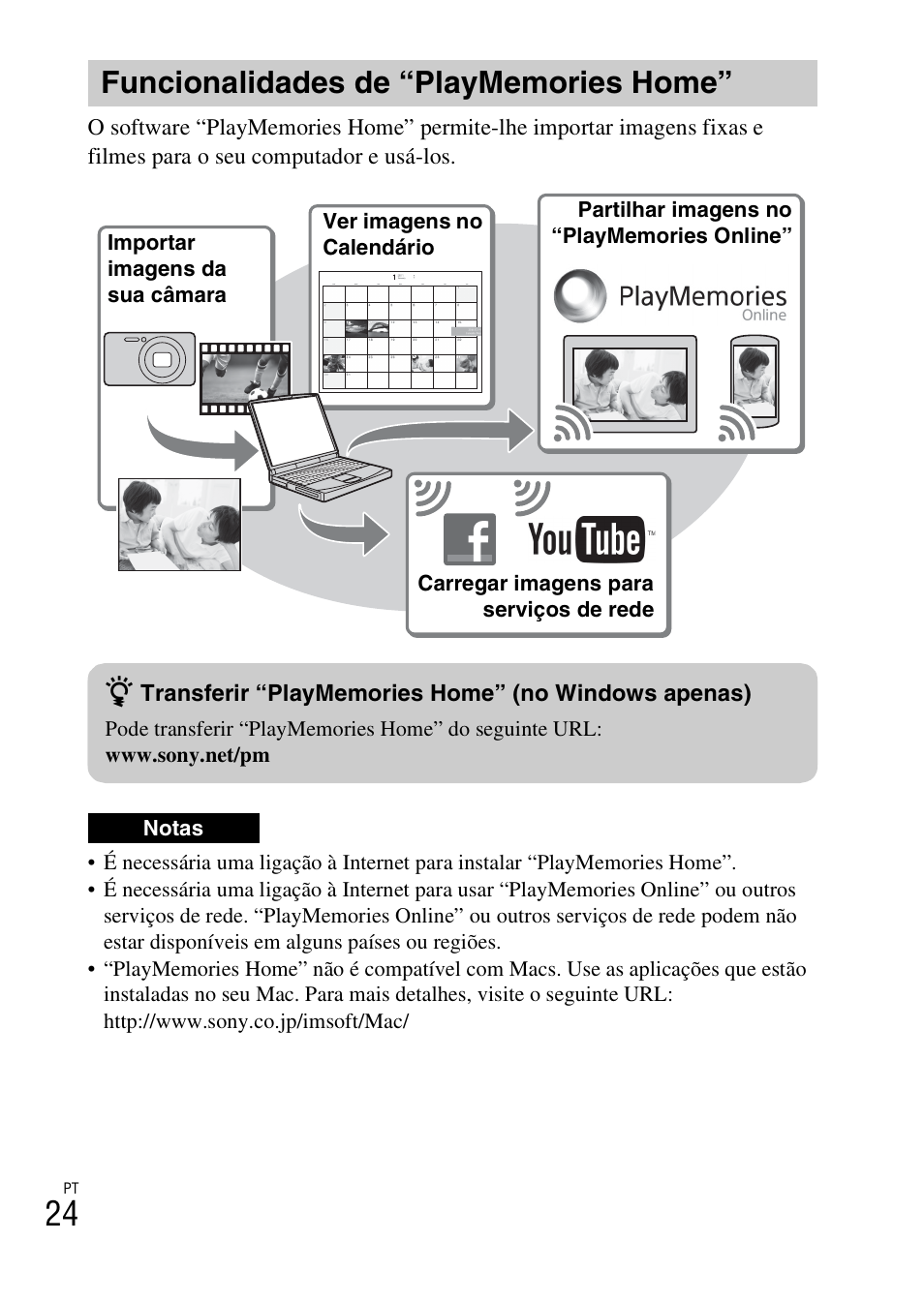 Funcionalidades de “playmemories home | Sony DSC-TF1 User Manual | Page 152 / 579