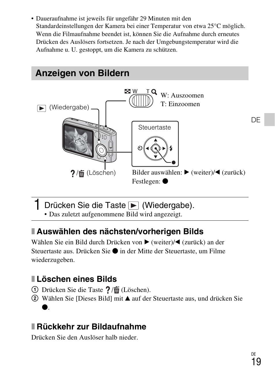 Anzeigen von bildern | Sony DSC-TF1 User Manual | Page 177 / 579