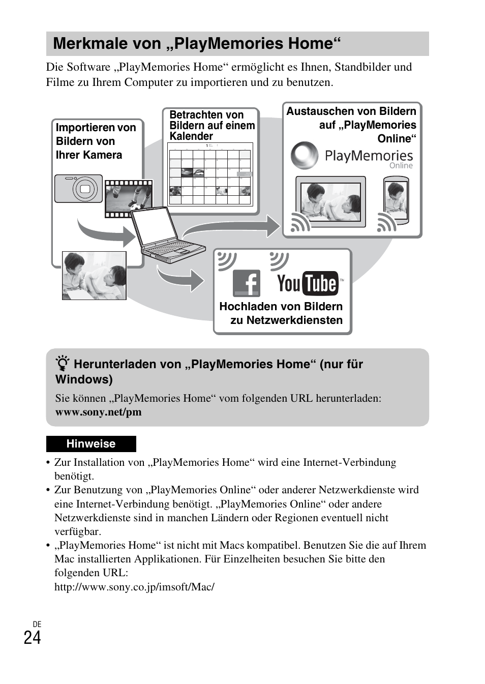 Merkmale von „playmemories home | Sony DSC-TF1 User Manual | Page 182 / 579