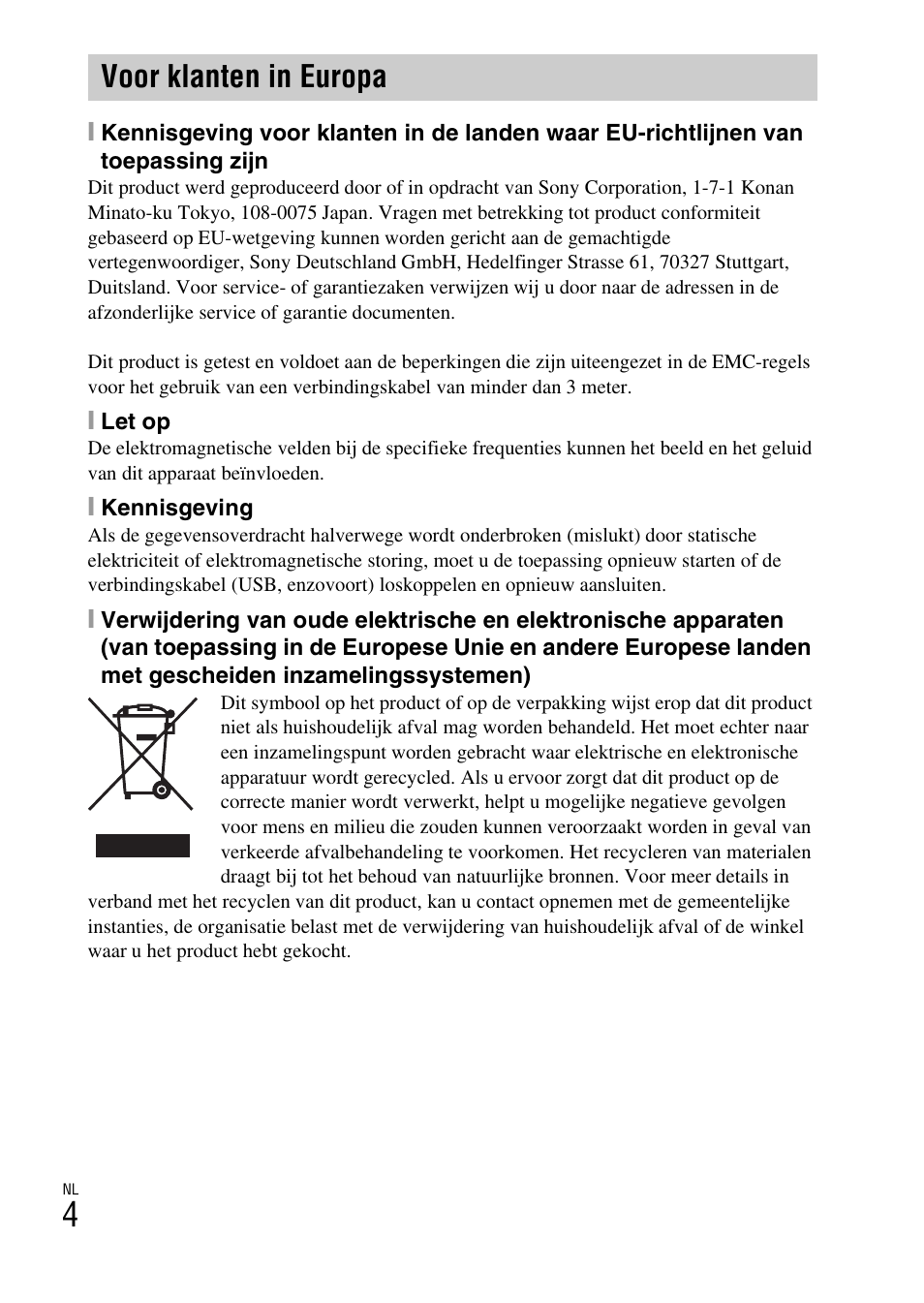 Voor klanten in europa | Sony DSC-TF1 User Manual | Page 194 / 579