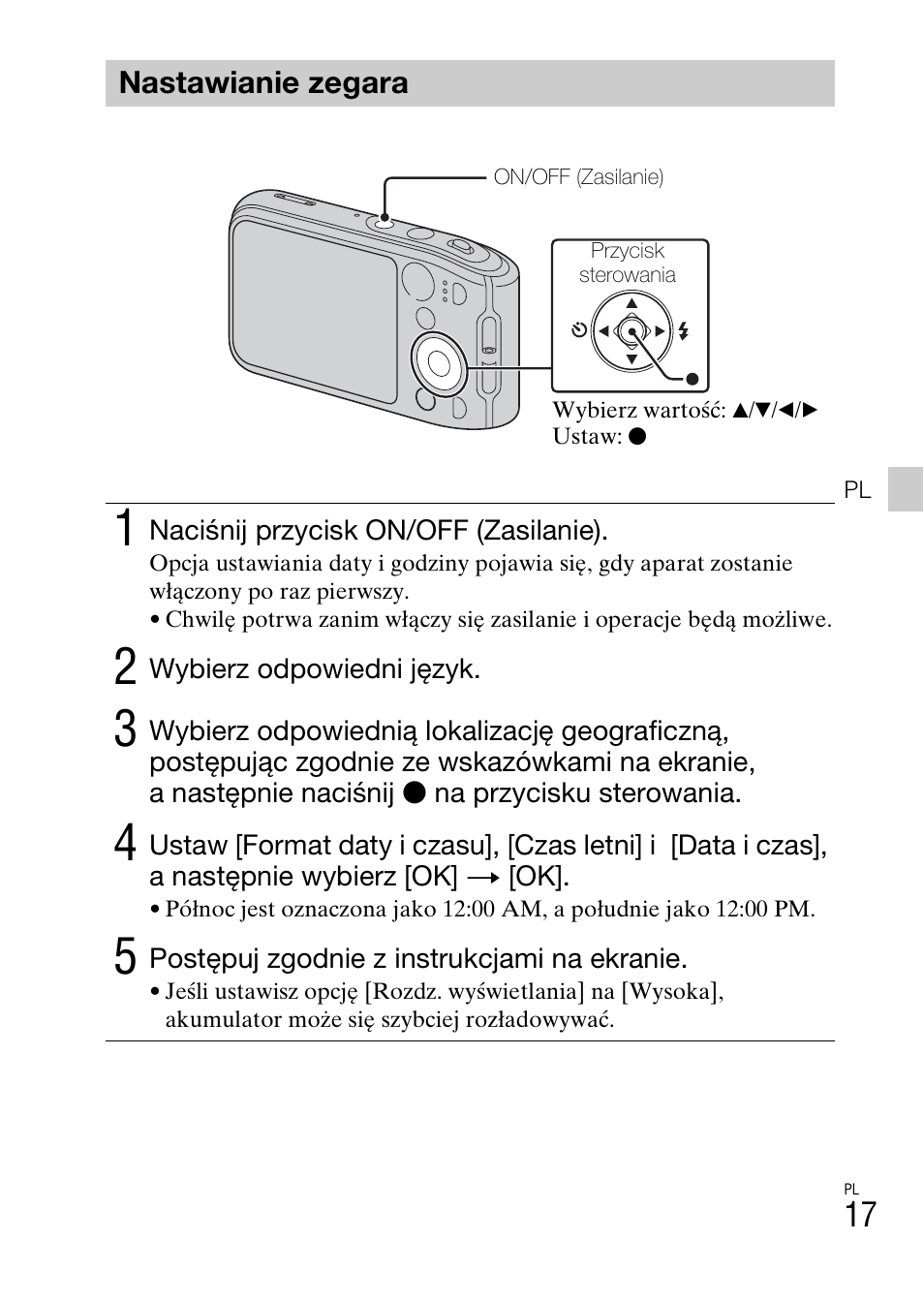 Nastawianie zegara | Sony DSC-TF1 User Manual | Page 239 / 579