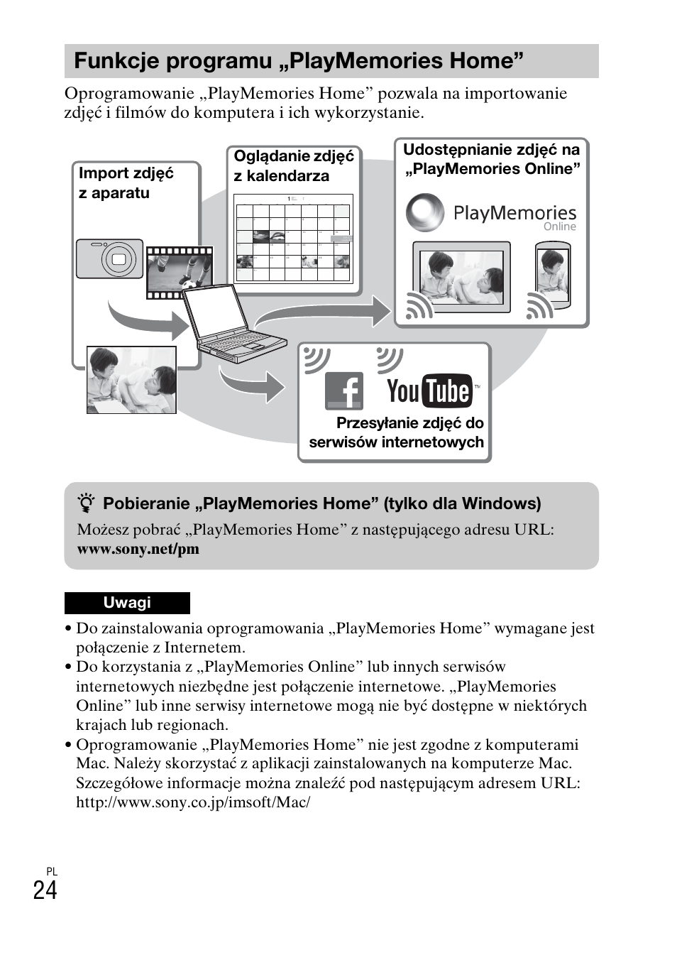Funkcje programu „playmemories home | Sony DSC-TF1 User Manual | Page 246 / 579