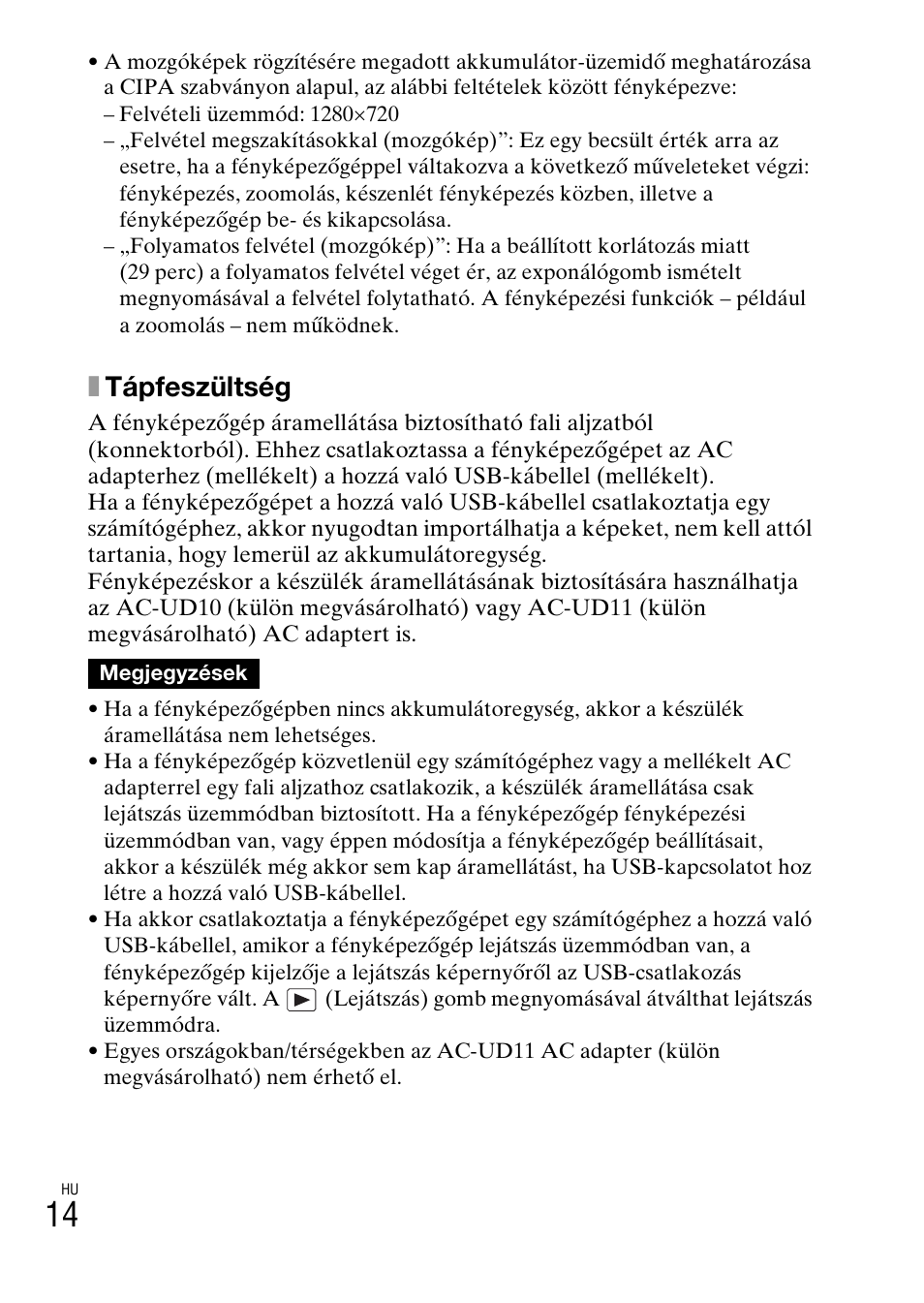 Xtápfeszültség | Sony DSC-TF1 User Manual | Page 300 / 579
